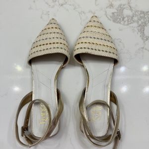 Franco Sarto Cira Pointed Toe Ankle Strap Flat